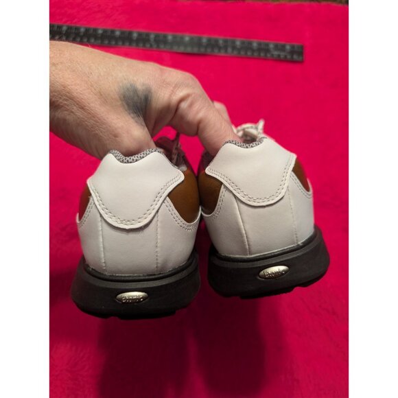 Etonic Stabilites Men’s Golf Shoes White Brown Leather Spiked Size 7 M 2004 VTG - Picture 5 of 11